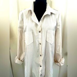 PJK Blue Label Striped Button-Up Shirt, Large